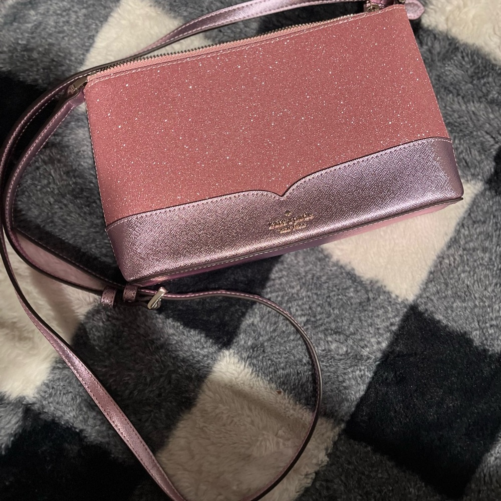 Kate Spade Pink Glitter Crossbody Bag